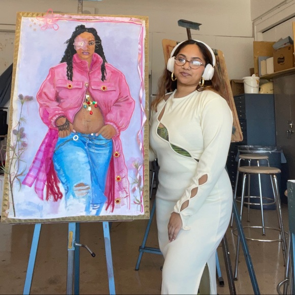 CREAM CUTOUT DETAIL MIDI DRESS - Picture 6 of 6